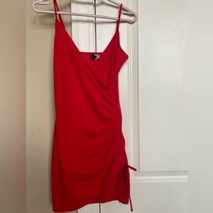 Red Spaghetti Strap Bodycon Dress